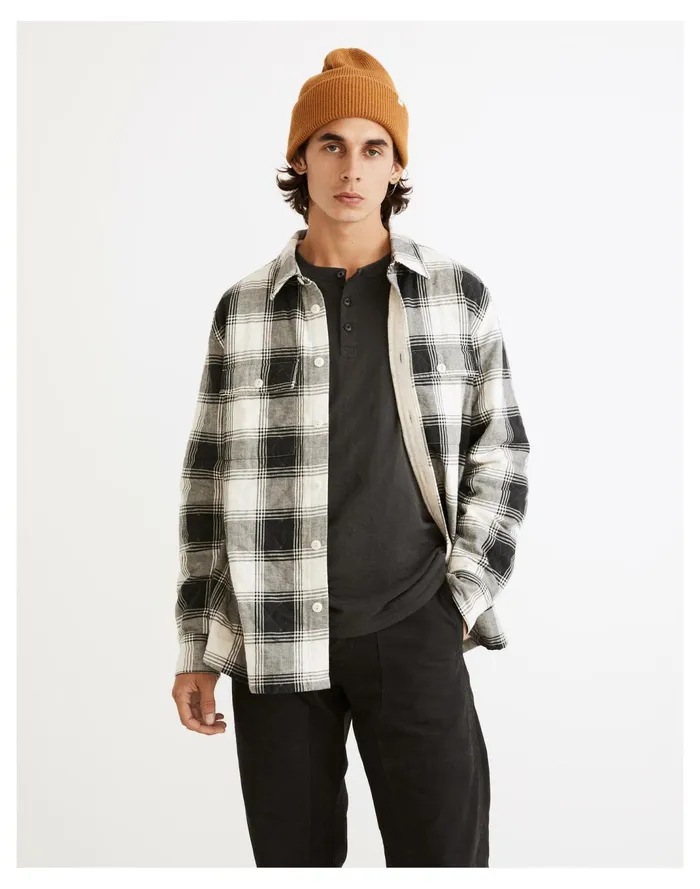 Men Quilted Easy Shirt Jacket In Plaid Dupage Plaid Madewell Jackets