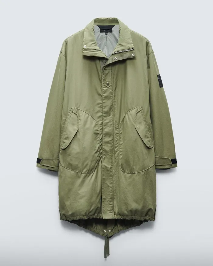 Men Rag and Bone Coats and Jackets Falcon Cotton Nylon Parka Lichen Men Rag and Bone Coats and Jackets Falcon Cotton Nylon Parka Lichen