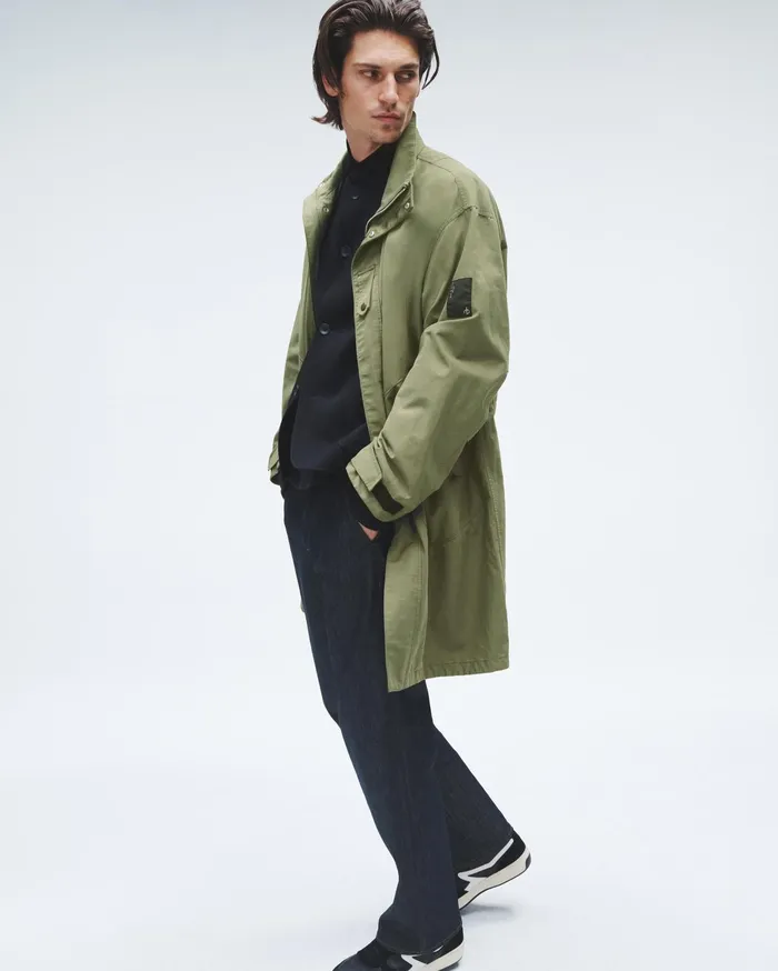 Men Rag and Bone Coats and Jackets Falcon Cotton Nylon Parka Lichen Men Rag and Bone Coats and Jackets Falcon Cotton Nylon Parka Lichen