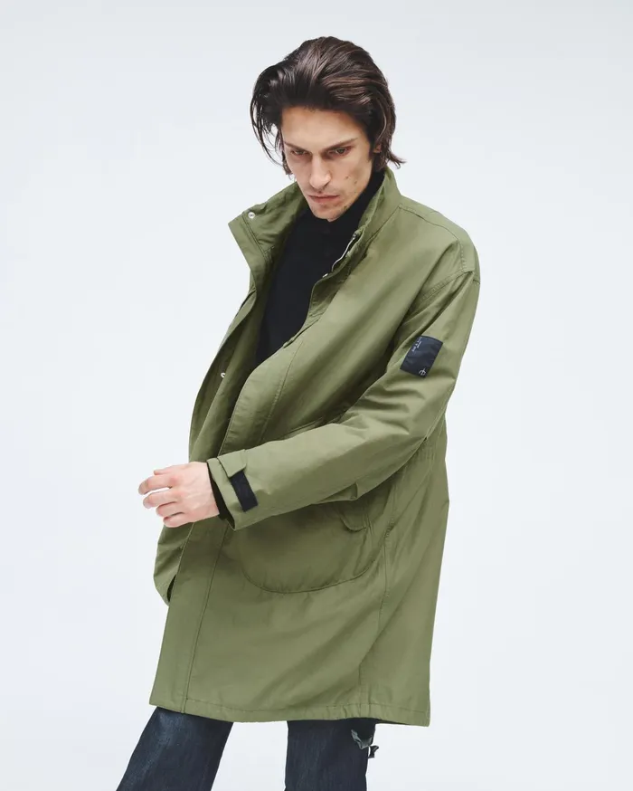 Men Rag and Bone Coats and Jackets Falcon Cotton Nylon Parka Lichen Men Rag and Bone Coats and Jackets Falcon Cotton Nylon Parka Lichen