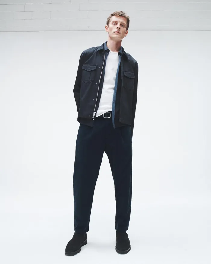 Men Rag and Bone Pants Pleated Cotton Chino Salute