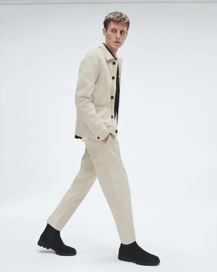 Men Rag and Bone Pants Pleated Cotton Chino Turtledove Men Rag and Bone Pants Pleated Cotton Chino Turtledove