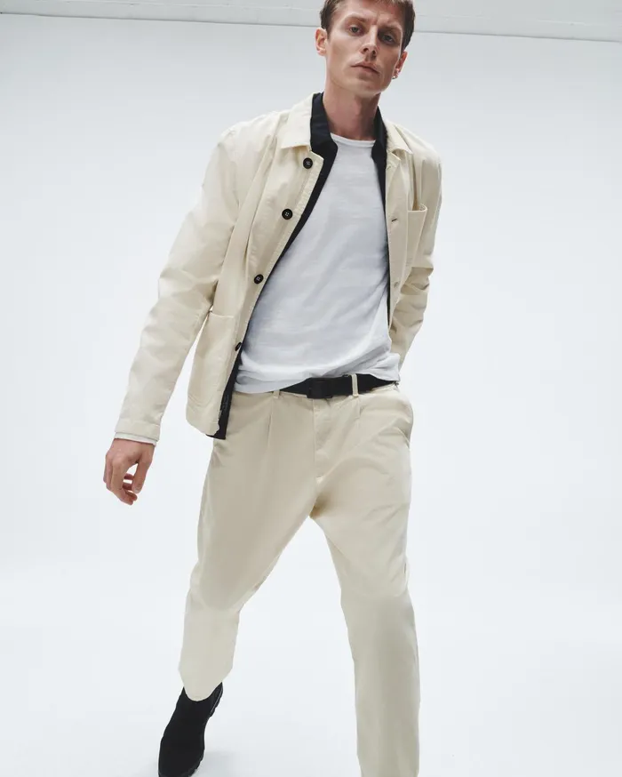 Men Rag and Bone Pants Pleated Cotton Chino Turtledove Men Rag and Bone Pants Pleated Cotton Chino Turtledove