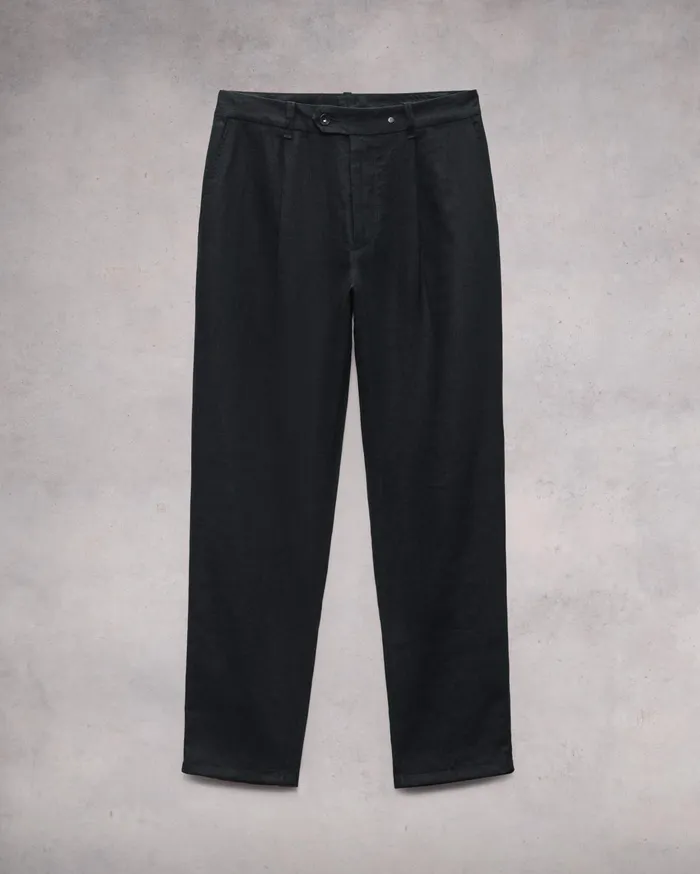 Men Rag and Bone Pants Pleated Linen Chino Black Men Rag and Bone Pants Pleated Linen Chino Black