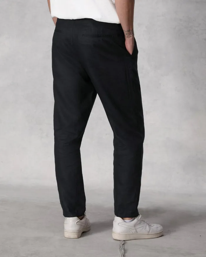 Men Rag and Bone Pants Pleated Linen Chino Black Men Rag and Bone Pants Pleated Linen Chino Black