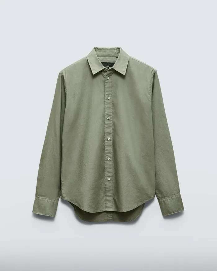 Men Rag and Bone Shirts Tomlin Cotton Oxford Shirt Dark Mint Men Rag and Bone Shirts Tomlin Cotton Oxford Shirt Dark Mint