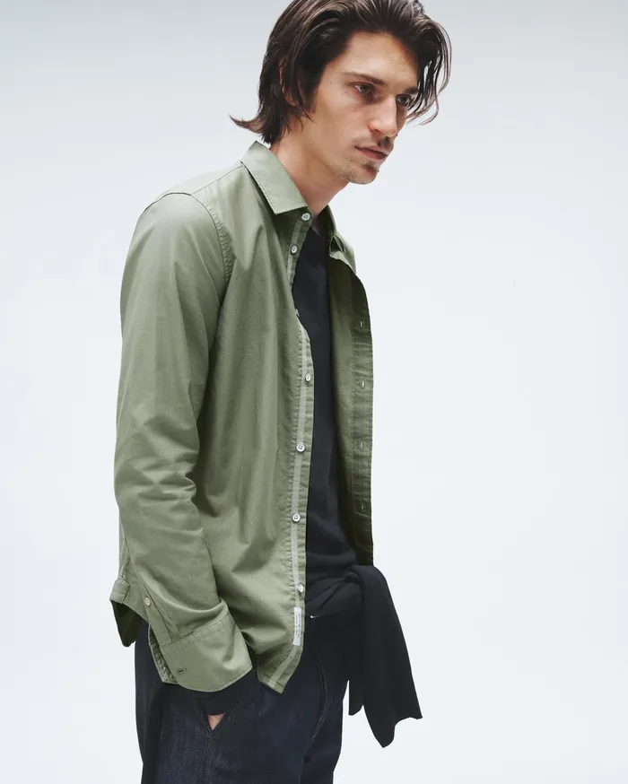 Men Rag and Bone Shirts Tomlin Cotton Oxford Shirt Dark Mint Men Rag and Bone Shirts Tomlin Cotton Oxford Shirt Dark Mint