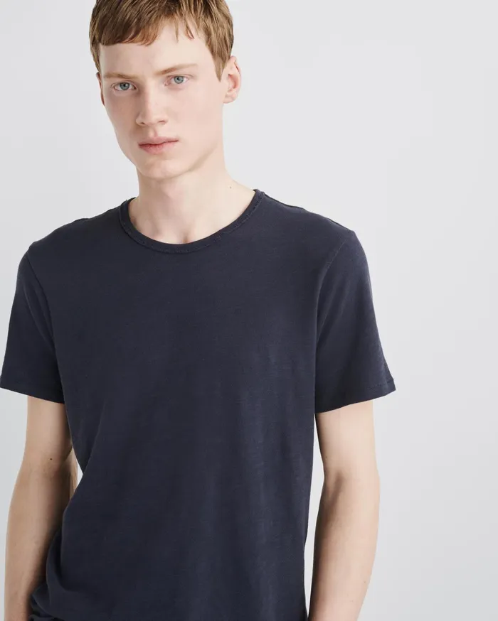 Men Rag and Bone TShirts Classic Flame Tee Deep Navy