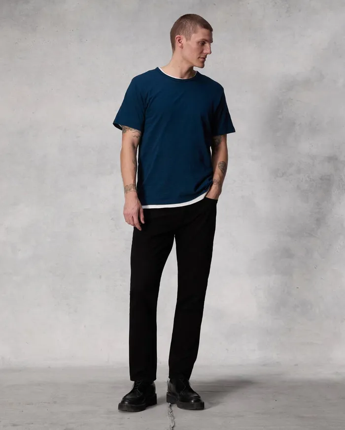 Men Rag and Bone TShirts Classic Flame Tee Navy