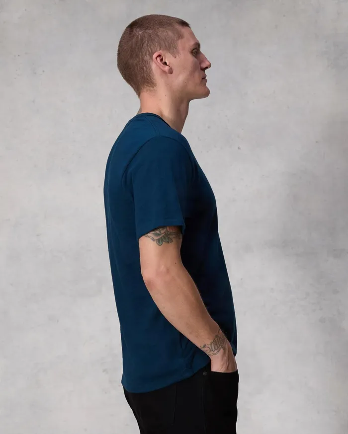 Men Rag and Bone TShirts Classic Flame Tee Navy