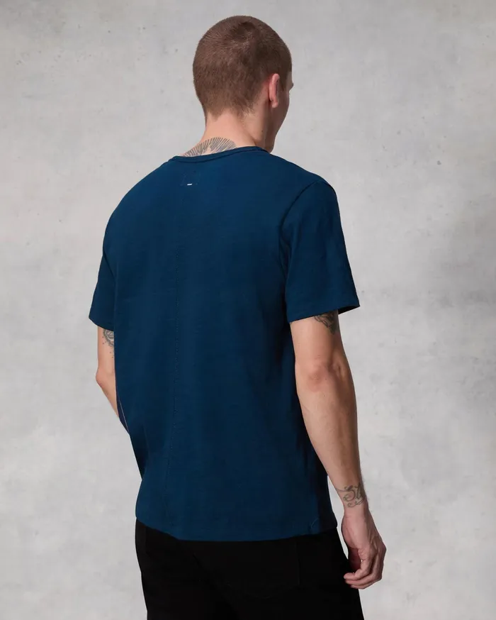 Men Rag and Bone TShirts Classic Flame Tee Navy
