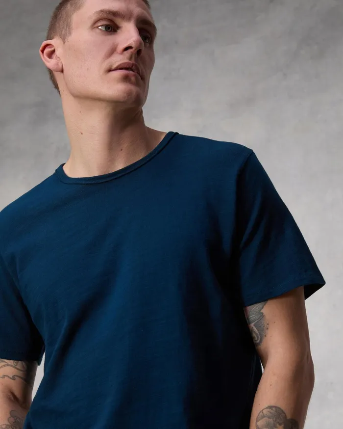 Men Rag and Bone TShirts Classic Flame Tee Navy