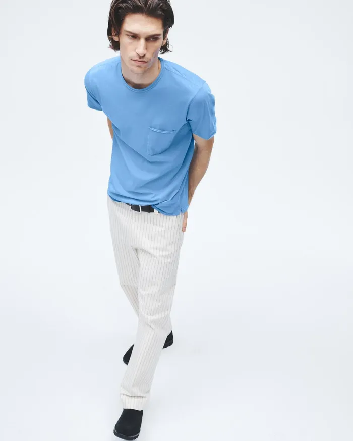 Men Rag and Bone TShirts Miles Principal Jersey Tee Blue Skies Men Rag and Bone TShirts Miles Principal Jersey Tee Blue Skies