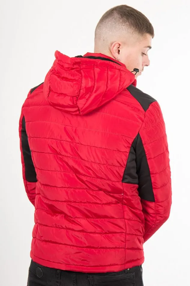Men RedBlack Quilted Jacket Red Brentiny Paris Parkas And Down Jackets