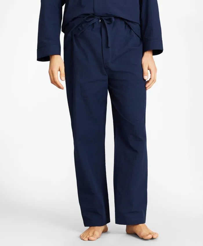 Men Seersucker Tonal Stripe Pajamas Navy Brooks Brothers Pajamas and Robes Men Seersucker Tonal Stripe Pajamas Navy Brooks Brothers Pajamas and Robes