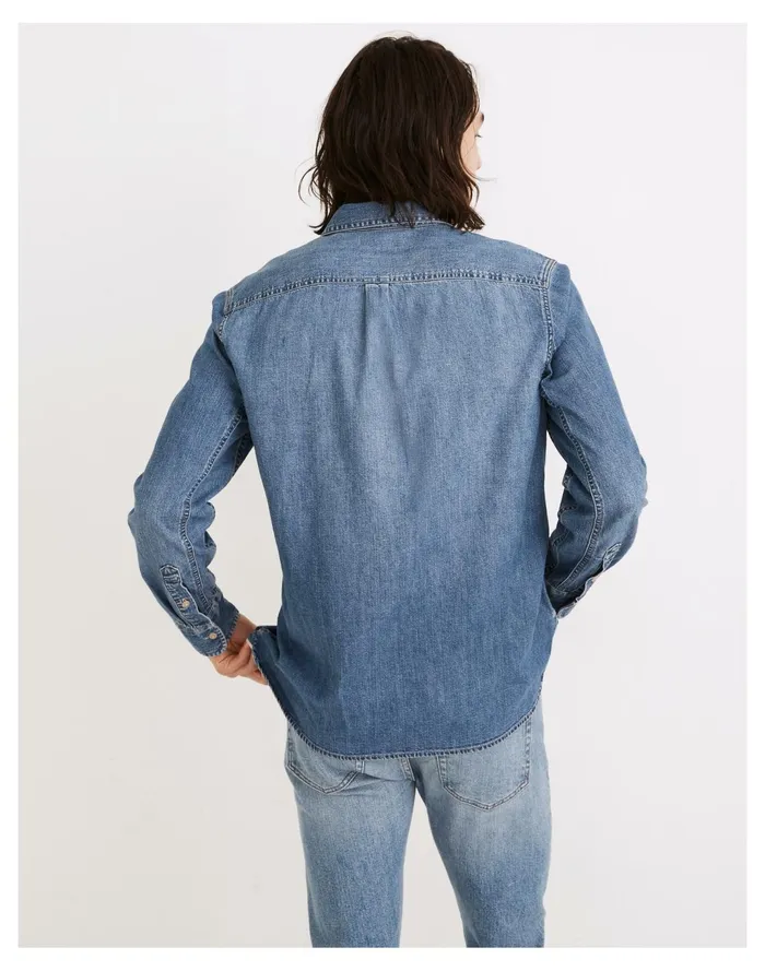 Men Selvedge Denim Perfect Long Sleeve Shirt Creswell Wash Madewell Shirts Men Selvedge Denim Perfect Long Sleeve Shirt Creswell Wash Madewell Shirts