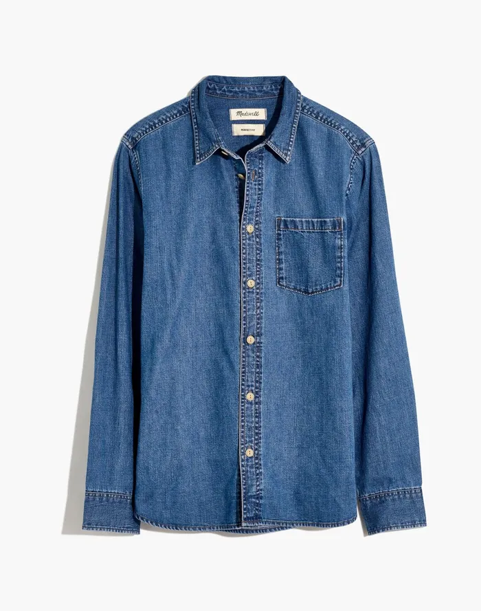Men Selvedge Denim Perfect Long Sleeve Shirt Creswell Wash Madewell Shirts Men Selvedge Denim Perfect Long Sleeve Shirt Creswell Wash Madewell Shirts