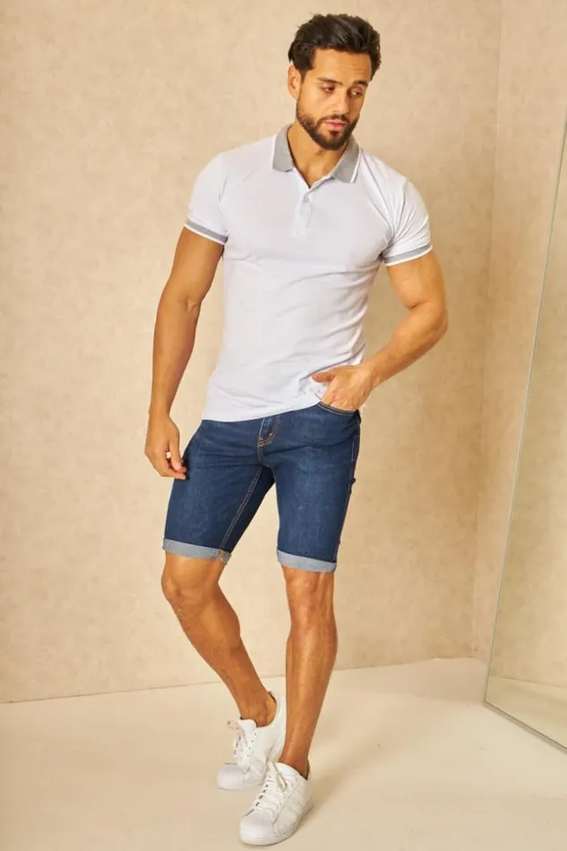 Men Short Bleu Brut Blue Brentiny Paris Shorts