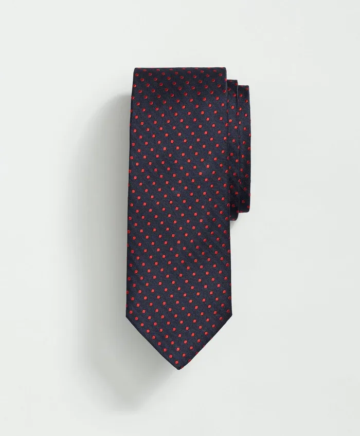 Men Silk Dot Tie Navyred Brooks Brothers Ties and Pocket Squares
