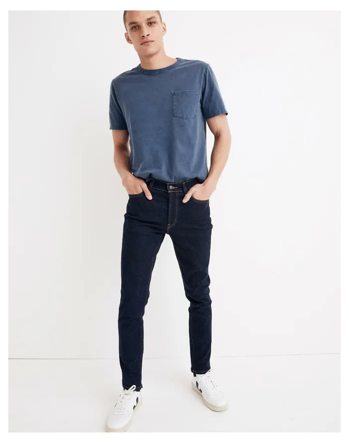 Men Skinny Jeans In Rinse Wash Rinse Madewell Jeans