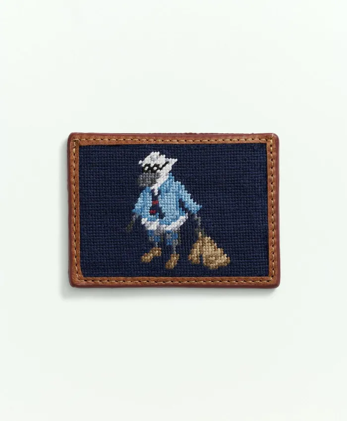 Men Smathers and Branson Needlepoint Card Case Multi Brooks Brothers Bags and Leather Goods