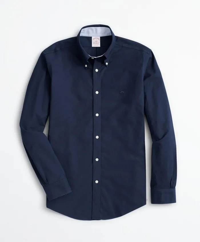 Men Stretch Madison RelaxedFit Sport Shirt NonIron Oxford Navy Brooks Brothers Sport Shirts Men Stretch Madison RelaxedFit Sport Shirt NonIron Oxford Navy Brooks Brothers Sport Shirts