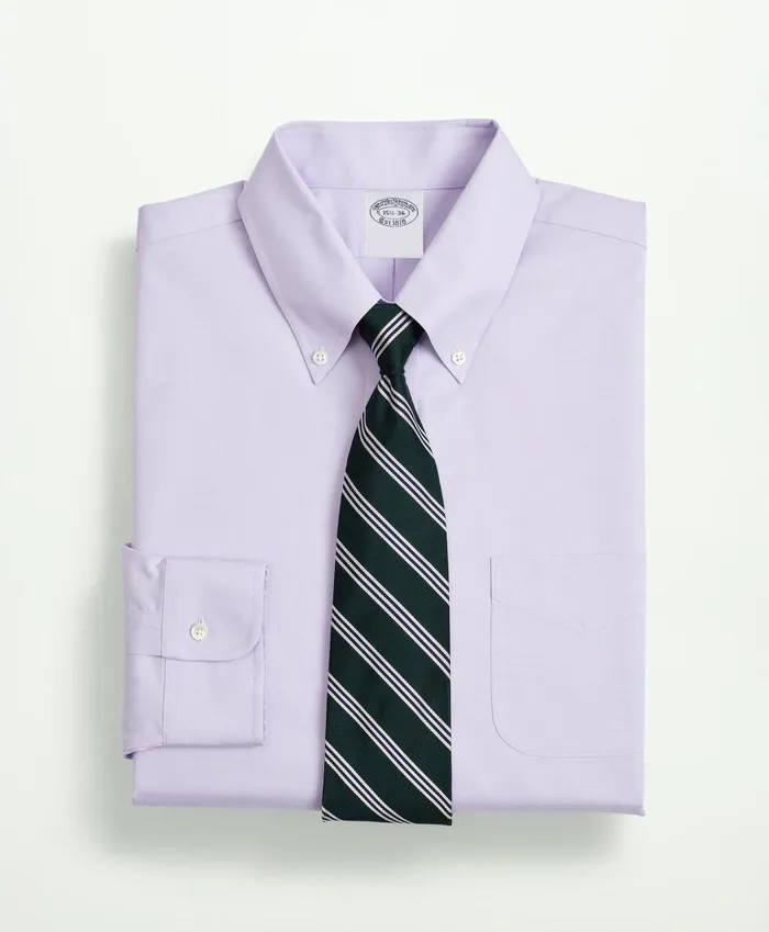 Men Stretch Supima Cotton NonIron Pinpoint Oxford ButtonDown Collar Dress Shirt Lavender Brooks Brothers Dress Shirts Men Stretch Supima Cotton NonIron Pinpoint Oxford ButtonDown Collar Dress Shirt Lavender Brooks Brothers Dress Shirts