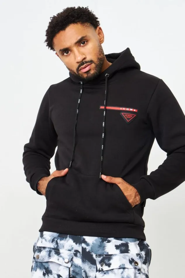 Men Sweat Capuche Noir Logo Icon2 En Relief Rouge Black Brentiny Paris Sweatshirts and Pullovers Men Sweat Capuche Noir Logo Icon2 En Relief Rouge Black Brentiny Paris Sweatshirts and Pullovers
