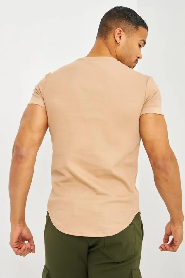 Men TShirt Ctel Beige Fonc Manches Courtes Revers Darkbeige Brentiny Paris TShirts Men TShirt Ctel Beige Fonc Manches Courtes Revers Darkbeige Brentiny Paris TShirts