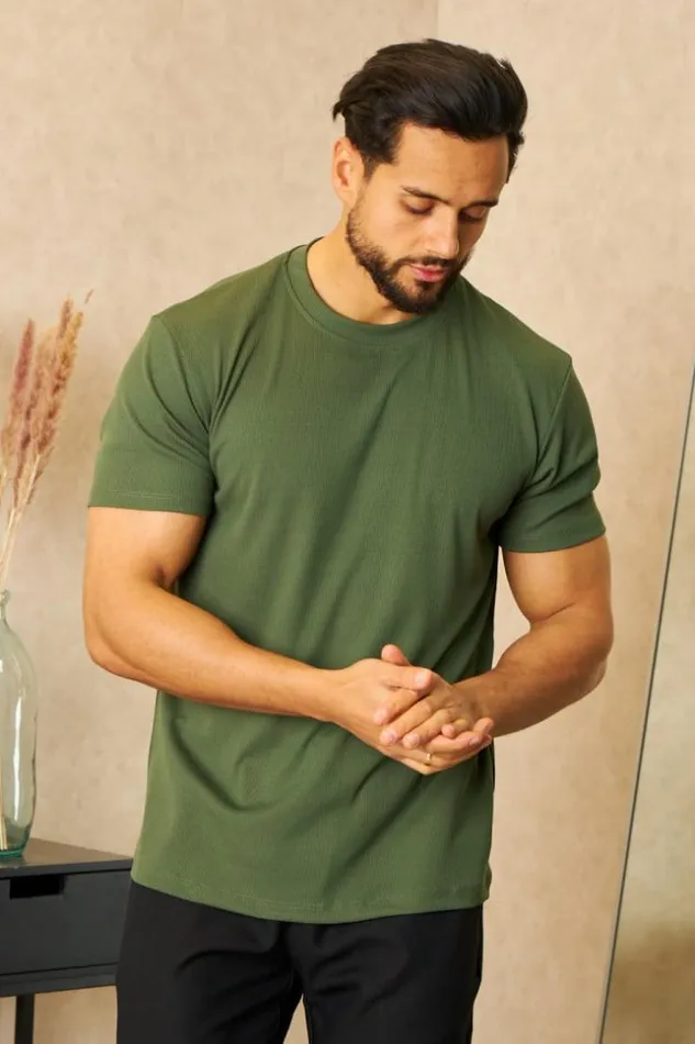 Men TShirt Kaki Ctel Manches Courtes Khaki Brentiny Paris TShirts