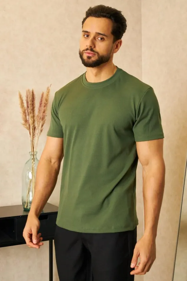 Men TShirt Kaki Ctel Manches Courtes Khaki Brentiny Paris TShirts