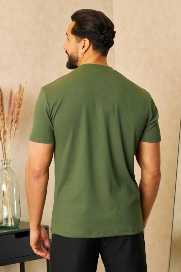 Men TShirt Kaki Ctel Manches Courtes Khaki Brentiny Paris TShirts