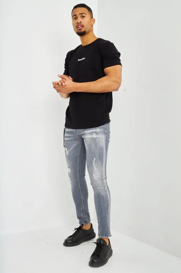 Men TShirt Noir Brentiny Black Brentiny Paris TShirts