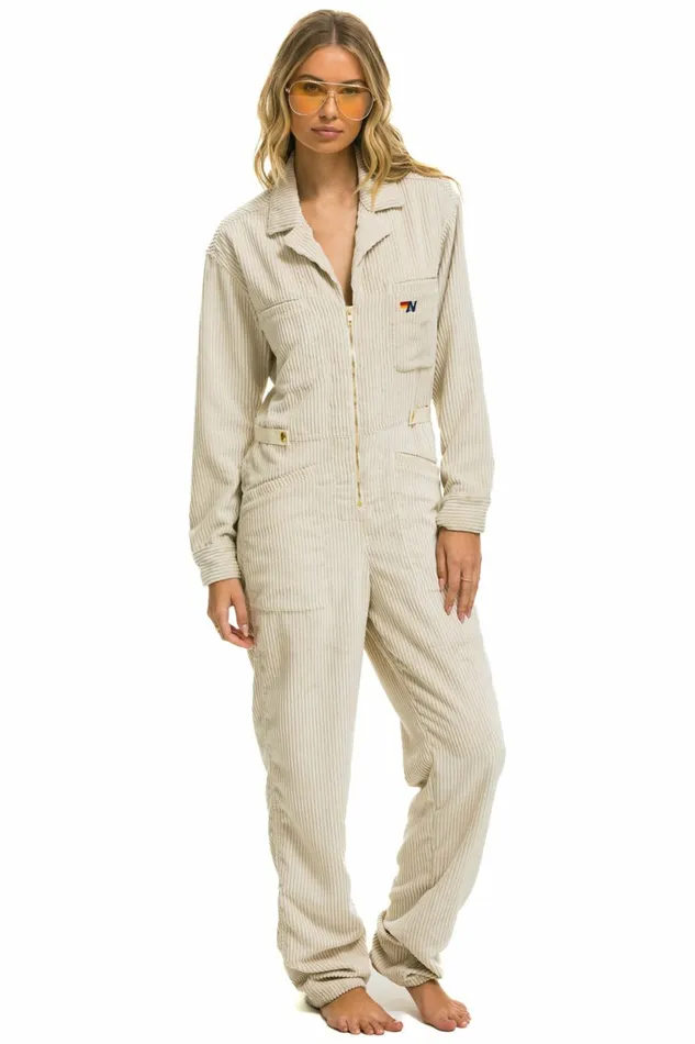 Men UNISEX CORDUROY FLIGHT SUIT 8211 VINTAGE WHITE Aviator Nation Outerwear Men UNISEX CORDUROY FLIGHT SUIT 8211 VINTAGE WHITE Aviator Nation Outerwear