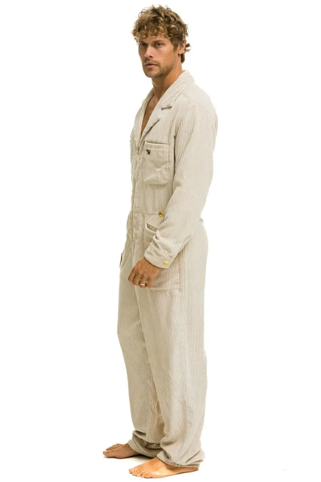 Men UNISEX CORDUROY FLIGHT SUIT 8211 VINTAGE WHITE Aviator Nation Outerwear Men UNISEX CORDUROY FLIGHT SUIT 8211 VINTAGE WHITE Aviator Nation Outerwear
