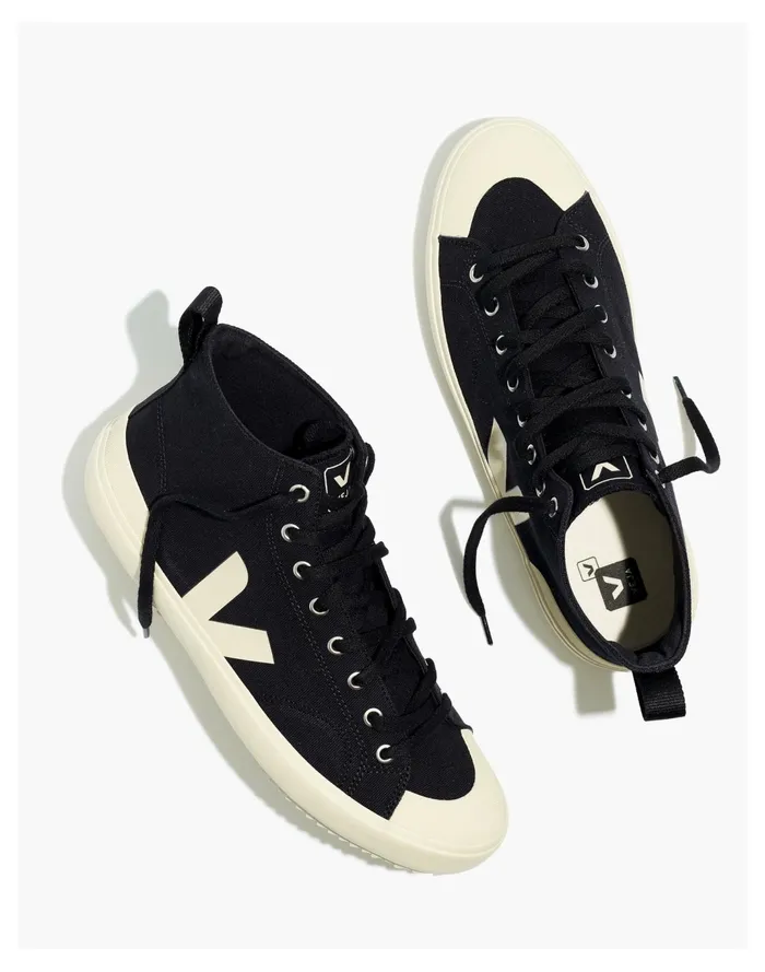 Men Veja Nova High Top Sneakers In Canvas Black Pierre Madewell Sneakers Men Veja Nova High Top Sneakers In Canvas Black Pierre Madewell Sneakers