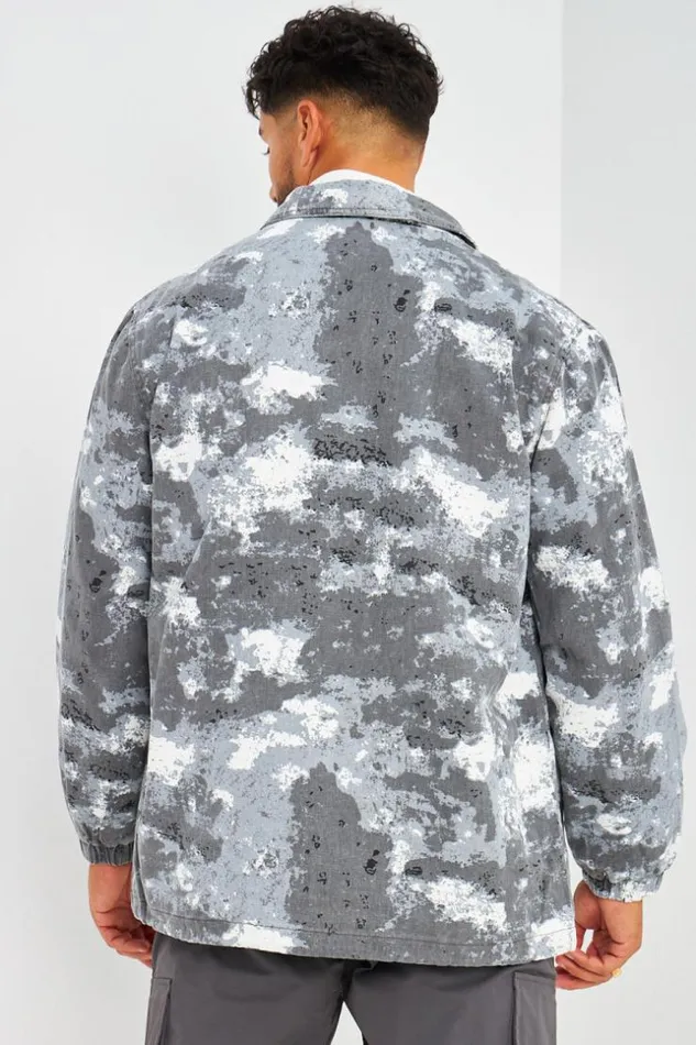 Men Veste En Jeans Grise Tachete Grey Brentiny Paris Jackets