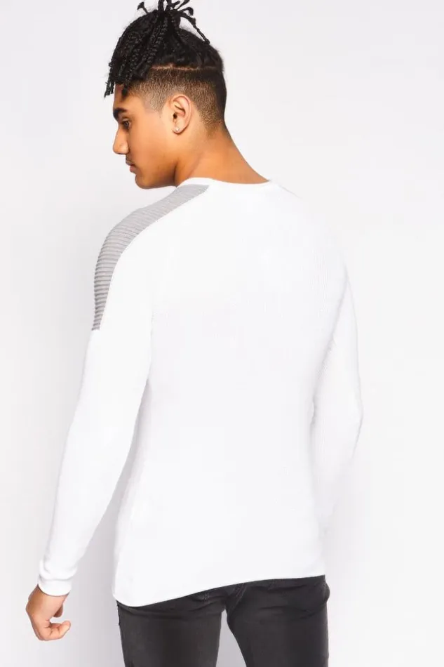 Men WhiteGrey Sweater Brentiny Paris Sweatshirts and Pullovers