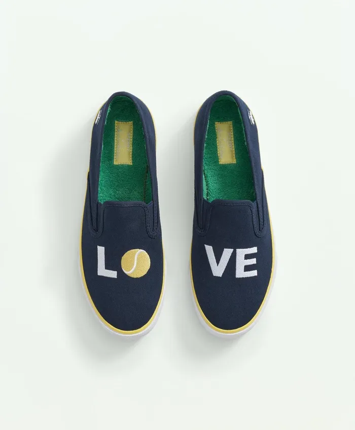 MenWomen Sperry X Brooks Brothers 034Love034 Slip On Navy Brooks Brothers Shoes and Belts