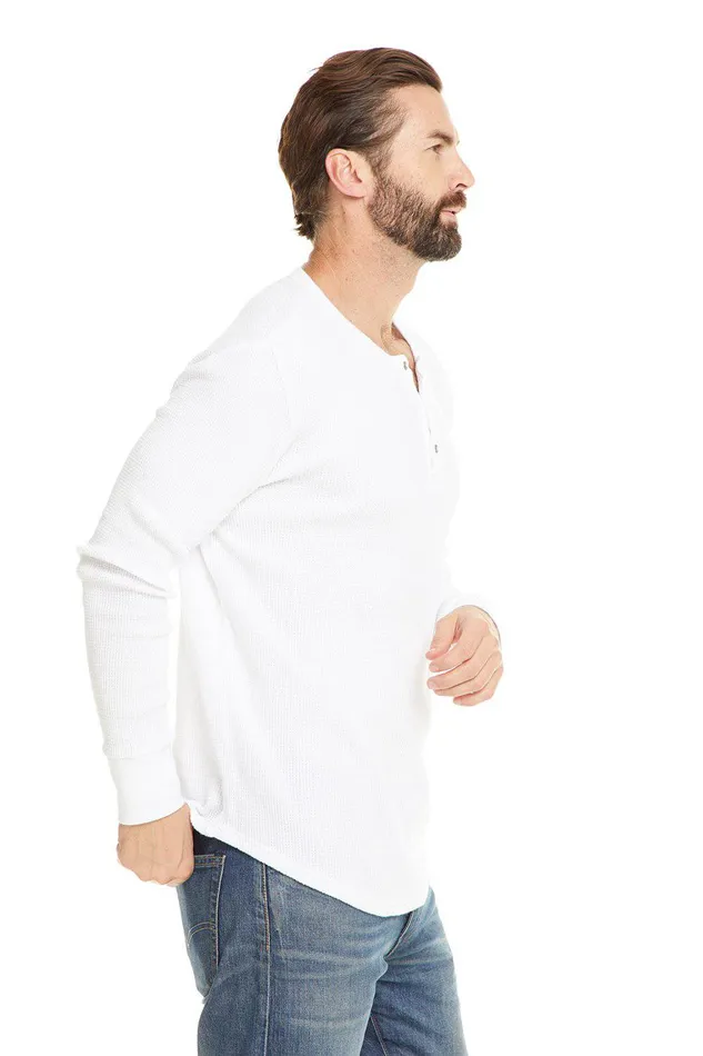 Mens Chaser Brand THERMAL LS HENLEY W CUFF Tops