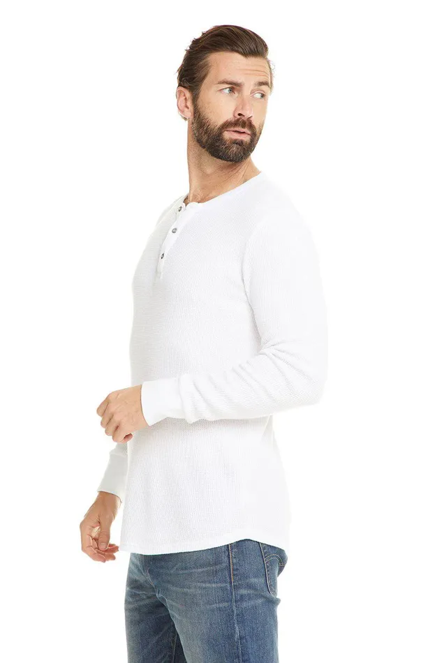 Mens Chaser Brand THERMAL LS HENLEY W CUFF Tops