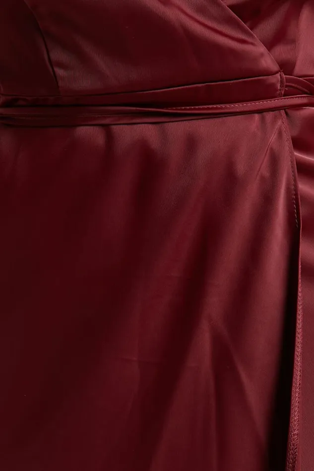 Mine Would Be You Midi Dress 8211 Wrap Dress In Wine Women Showpo Dresses