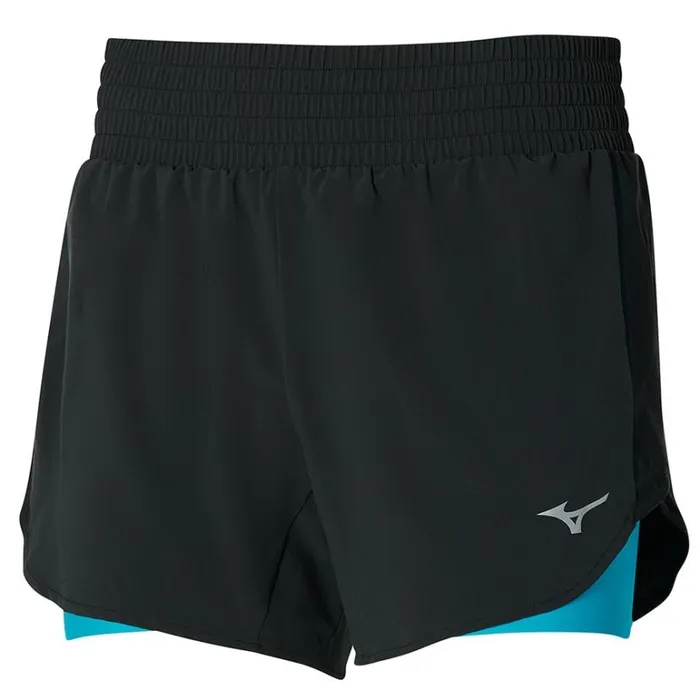 Mizuno 2in1 45 Short Blackmaui Blue Women Shorts