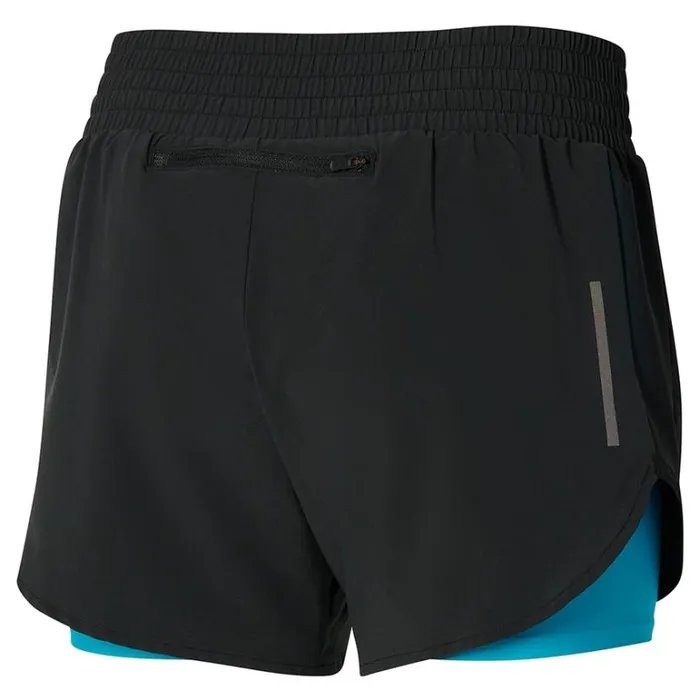 Mizuno 2in1 45 Short Blackmaui Blue Women Shorts Mizuno 2in1 45 Short Blackmaui Blue Women Shorts