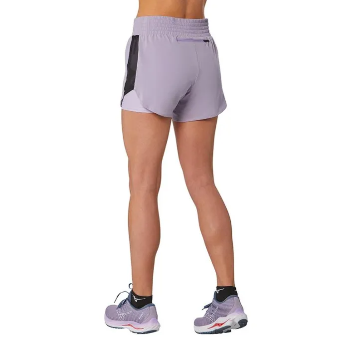 Mizuno 2in1 45 Short Wisteriapastel Lilac Women Shorts Mizuno 2in1 45 Short Wisteriapastel Lilac Women Shorts