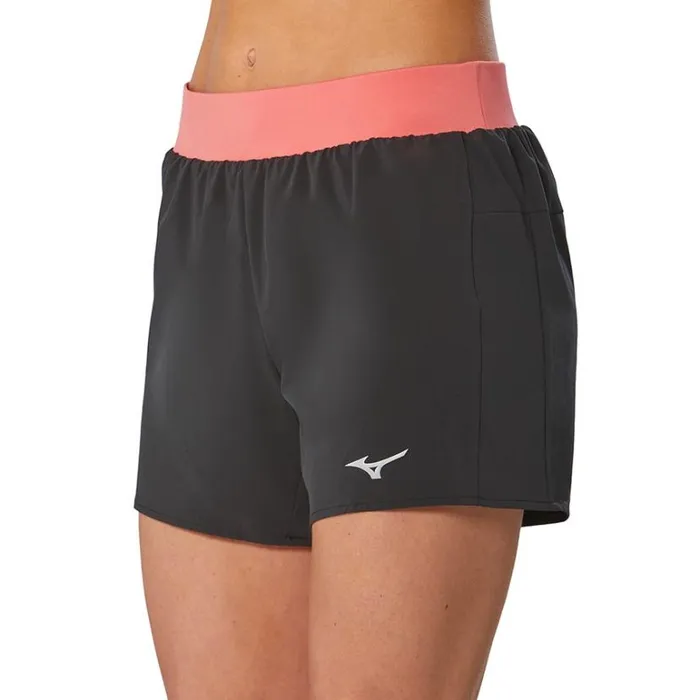 Mizuno Alpha 45 Short Blacksunkissed Coral Women Shorts Mizuno Alpha 45 Short Blacksunkissed Coral Women Shorts