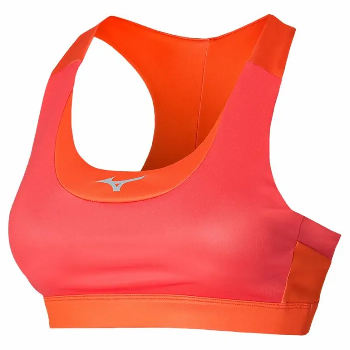 Mizuno Alpha Padded Bra Dubarry Red Women Sports Bras