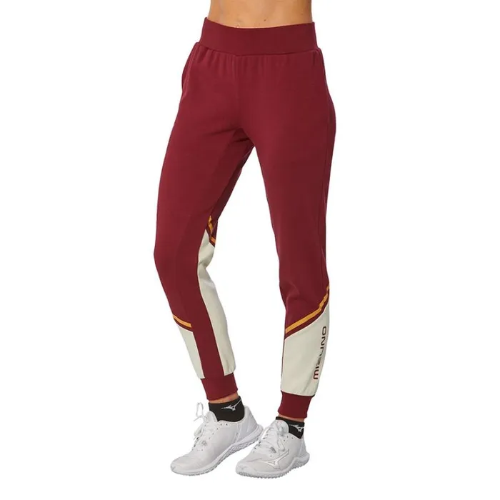 Mizuno Athletics Sweat Pant Cabernet Women Pants Mizuno Athletics Sweat Pant Cabernet Women Pants