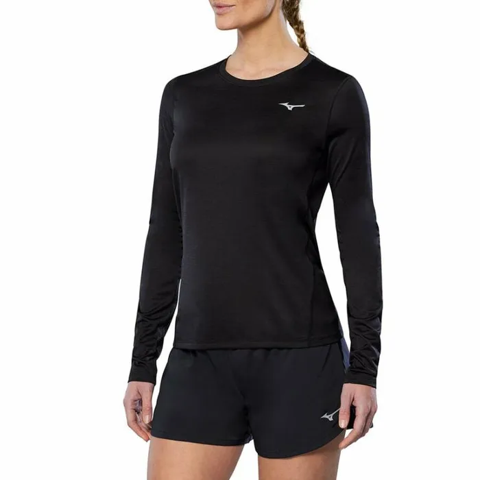Mizuno IMPULSE CORE LONGSLEEVE TSHIRT Black Women Tops Mizuno IMPULSE CORE LONGSLEEVE TSHIRT Black Women Tops