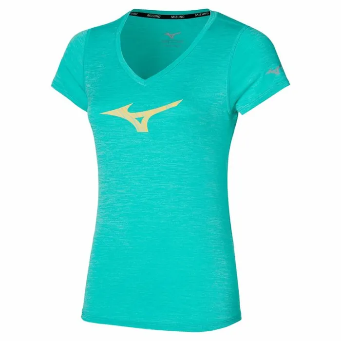 Mizuno Impulse Core RB Tee Blue Turquoise Women Tops